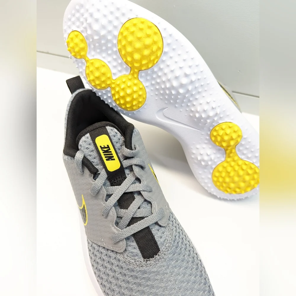 6Y Nike Roshe Golf G Junior Lace Up Grey Yellow Spikeless shoes sie Youth's 6